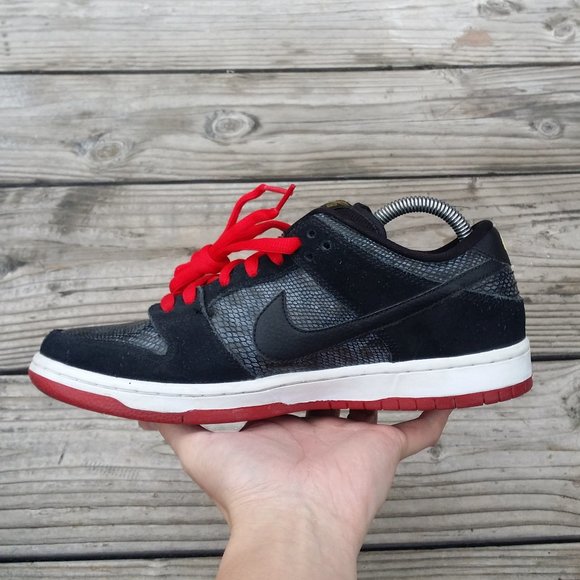 Women Size 10 / Size 8.5 Men Nike SB Dunk Low Premium Snakeskin Snake Eyes Shoes - Picture 3 of 8